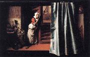 Eavesdropper with a Scolding Woman MAES, Nicolaes
